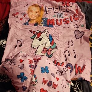 JoJo Siwa Pink Music Full Size Sheet Set. 2 Pillow Case, Fitted And Flat Sheet